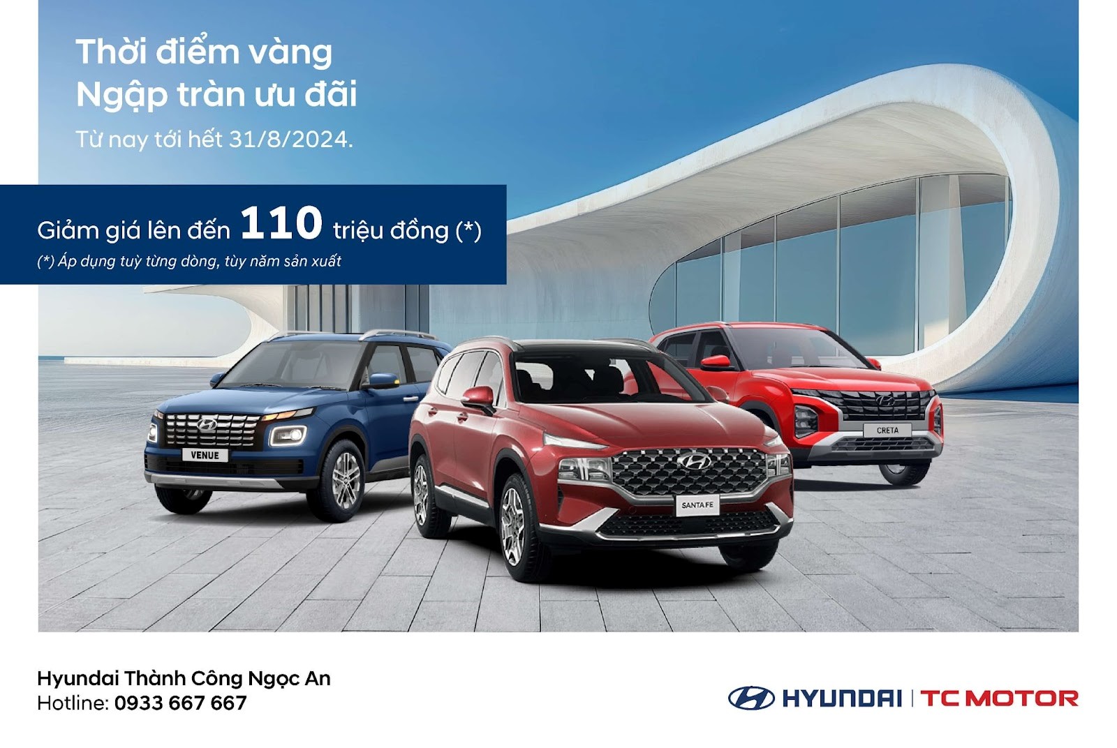 Hưởng ưu đãi lên đến 110 triệu đồng khi mua xe Hyundai trong tháng 8- Ảnh 1.