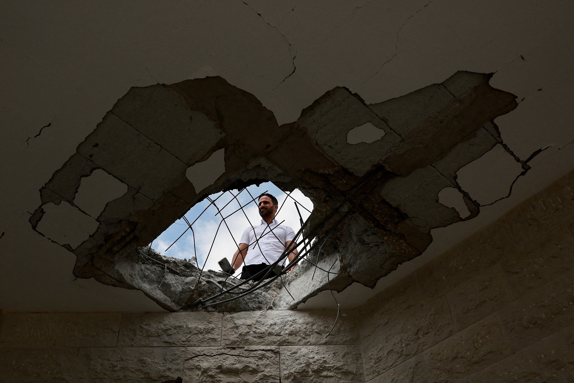 Aftermath of Hezbollah's rockets and drones launch towards Israel, in northern Israel