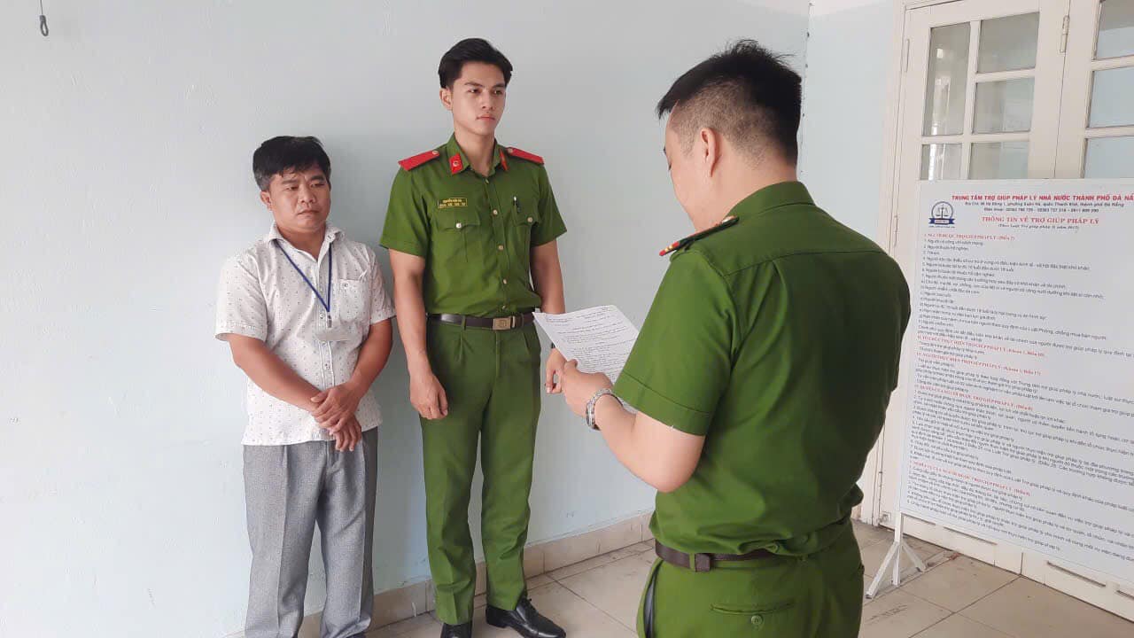 Cao Văn Huy khi bị bắt giữ.