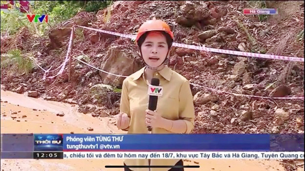 Chân dung nữ phóng viên VTV dũng cảm tác nghiệp giữa siêu bão Yagi- Ảnh 5.