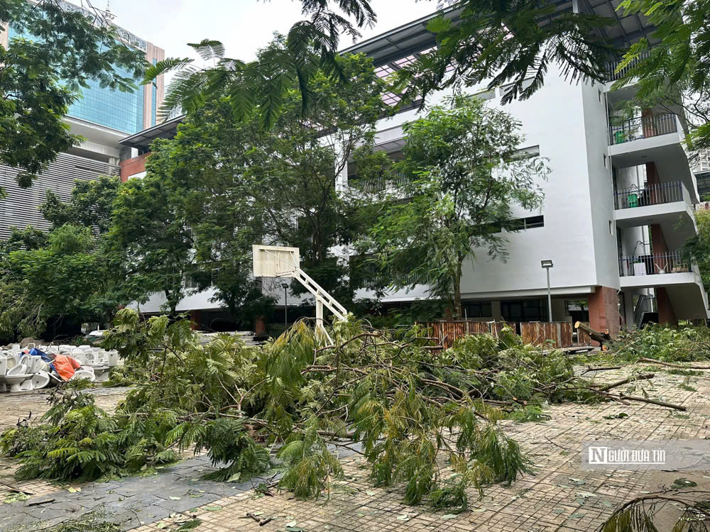 Các trường ở Hà Nội chủ động dạy học trực tuyến do ảnh hưởng bão lũ- Ảnh 1.