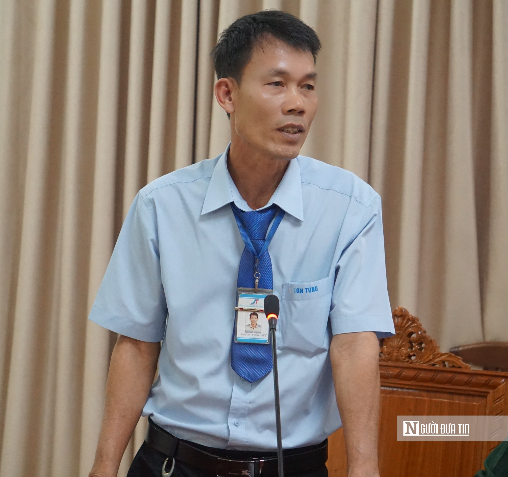 Ông Huỳnh Xuân Việt - Nhân viên Công ty TNHH Kinh doanh Vận tải Sơn Tùng chia sẻ. Ông Huỳnh Xuân Việt - Nhân viên Công ty TNHH Kinh doanh Vận tải Sơn Tùng chia sẻ.