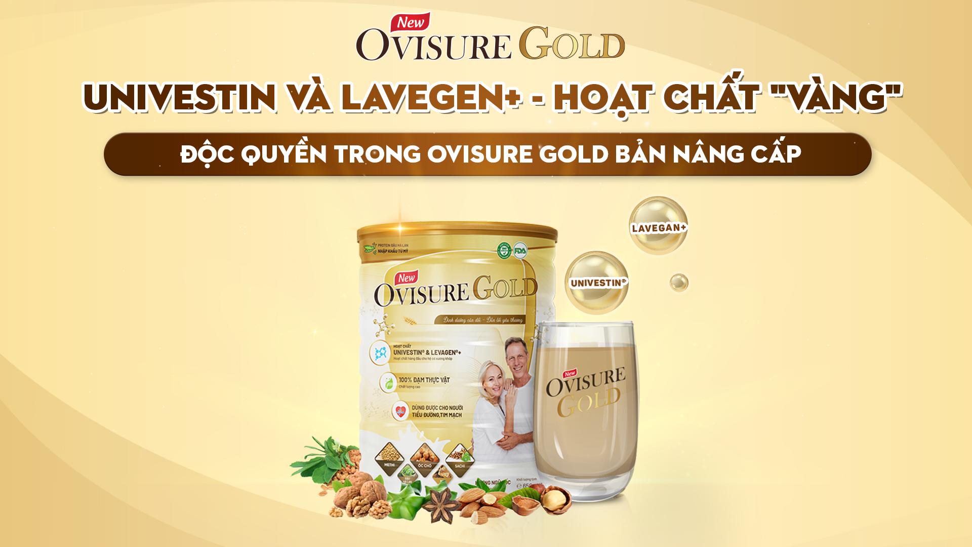 Ovisure Gold bản nâng cấp với bộ đôi Univestin và Lavegen+: Giải pháp “vàng” hỗ trợ thoái hóa, giảm viêm hiệu quả- Ảnh 1. Ovisure Gold bản nâng cấp với bộ đôi Univestin và Lavegen+: Giải pháp “vàng” hỗ trợ thoái hóa, giảm viêm hiệu quả- Ảnh 1.