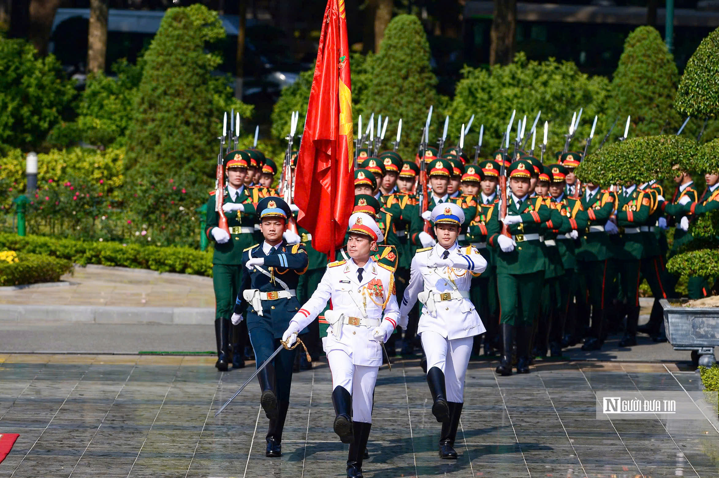 Lễ đón trọng thể Thủ tướng Nga tại Phủ Chủ tịch- Ảnh 7.