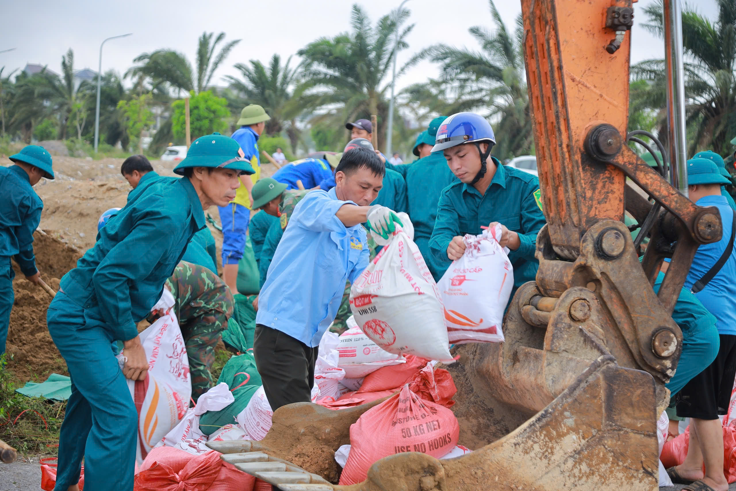 Toàn cảnh sự cố vỡ bờ sông Vinh, huy động hàng trăm cán bộ, chiến sỹ,... khắc phục- Ảnh 5.