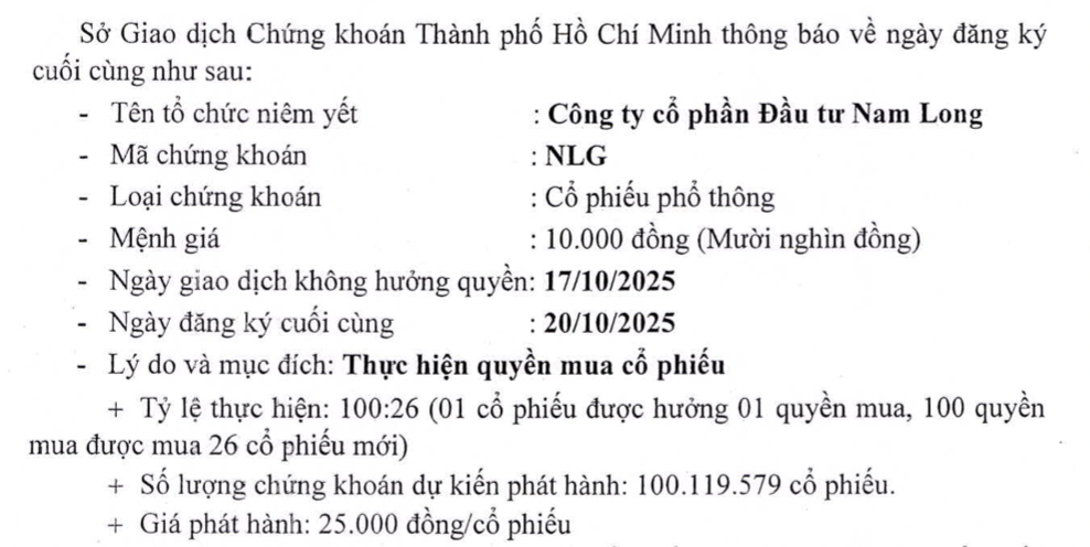Nam Long sắp phát hành hơn 100 triệu cổ phiếu ưu đãi cho cổ đông hiện hữu - Ảnh 1.