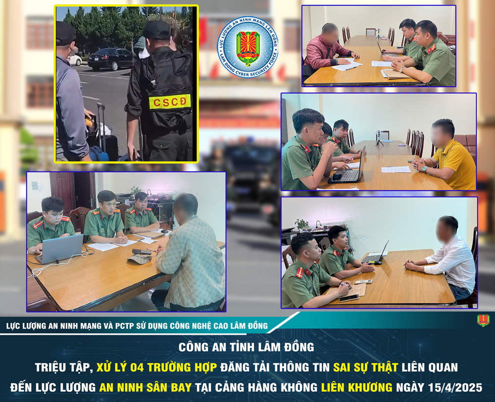 Công an Lâm Đồng xử phạt trường hợp đăng tải thông tin sai sự thật về khu vực đón, trả khách ở sân bay Liên Khương - Ảnh 1.