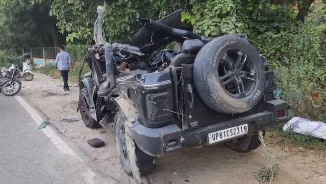 Xe Jeep chạy quá tốc độ tông trúng 2 chị em, 1 người tử vong, 1 người nguy kịch - Ảnh 1.