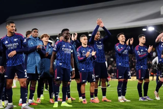 HLV Arteta ca ngợi Arsenal "viết lại lịch sử" sau chiến thắng trước Fulham- Ảnh 1. HLV Arteta ca ngợi Arsenal "viết lại lịch sử" sau chiến thắng trước Fulham- Ảnh 1.