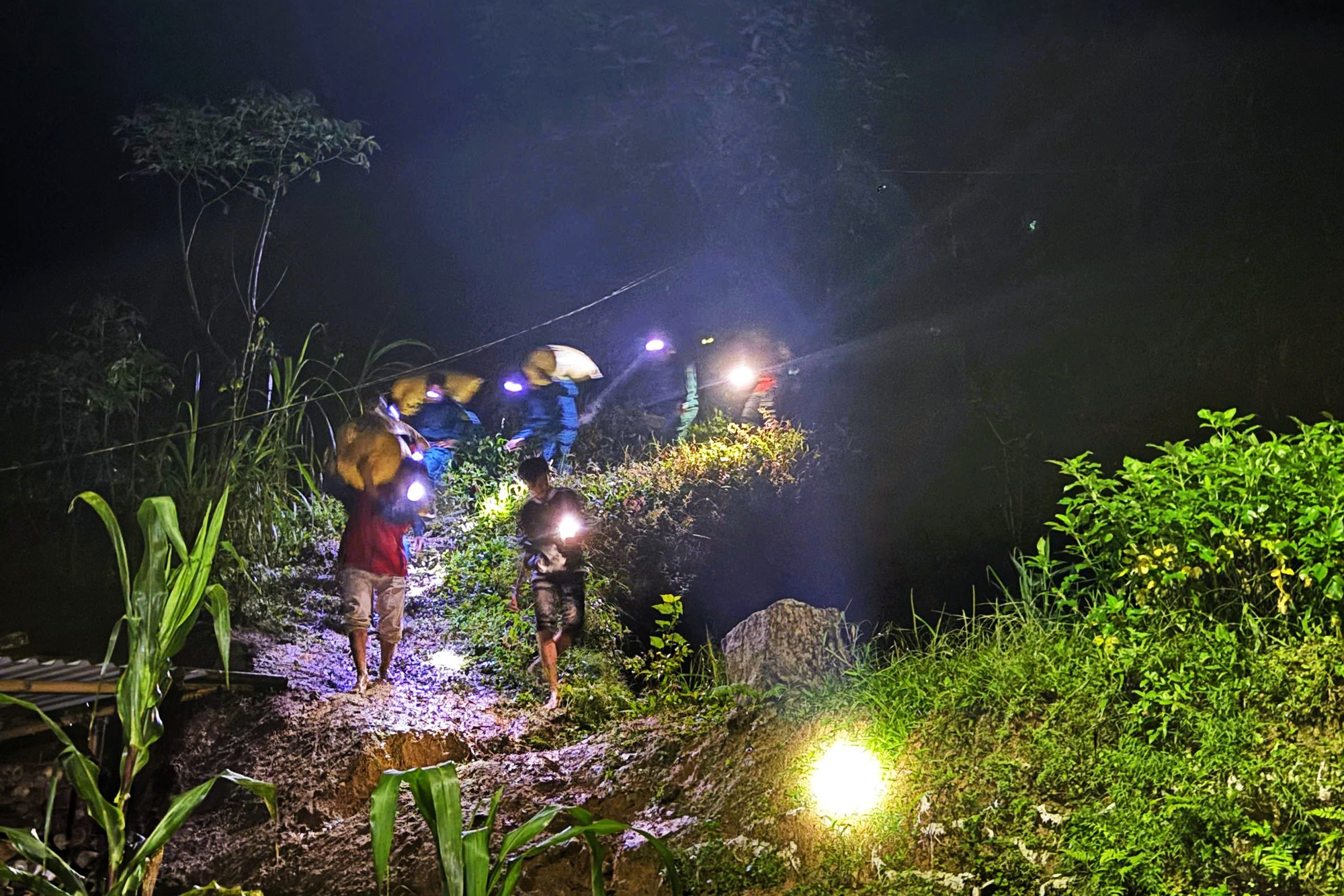 Người dân miền núi Đà Nẵng rời làng trong đêm, căng mình phòng chống bão lũ sạt lở- Ảnh 1. Người dân miền núi Đà Nẵng rời làng trong đêm, căng mình phòng chống bão lũ sạt lở- Ảnh 1.