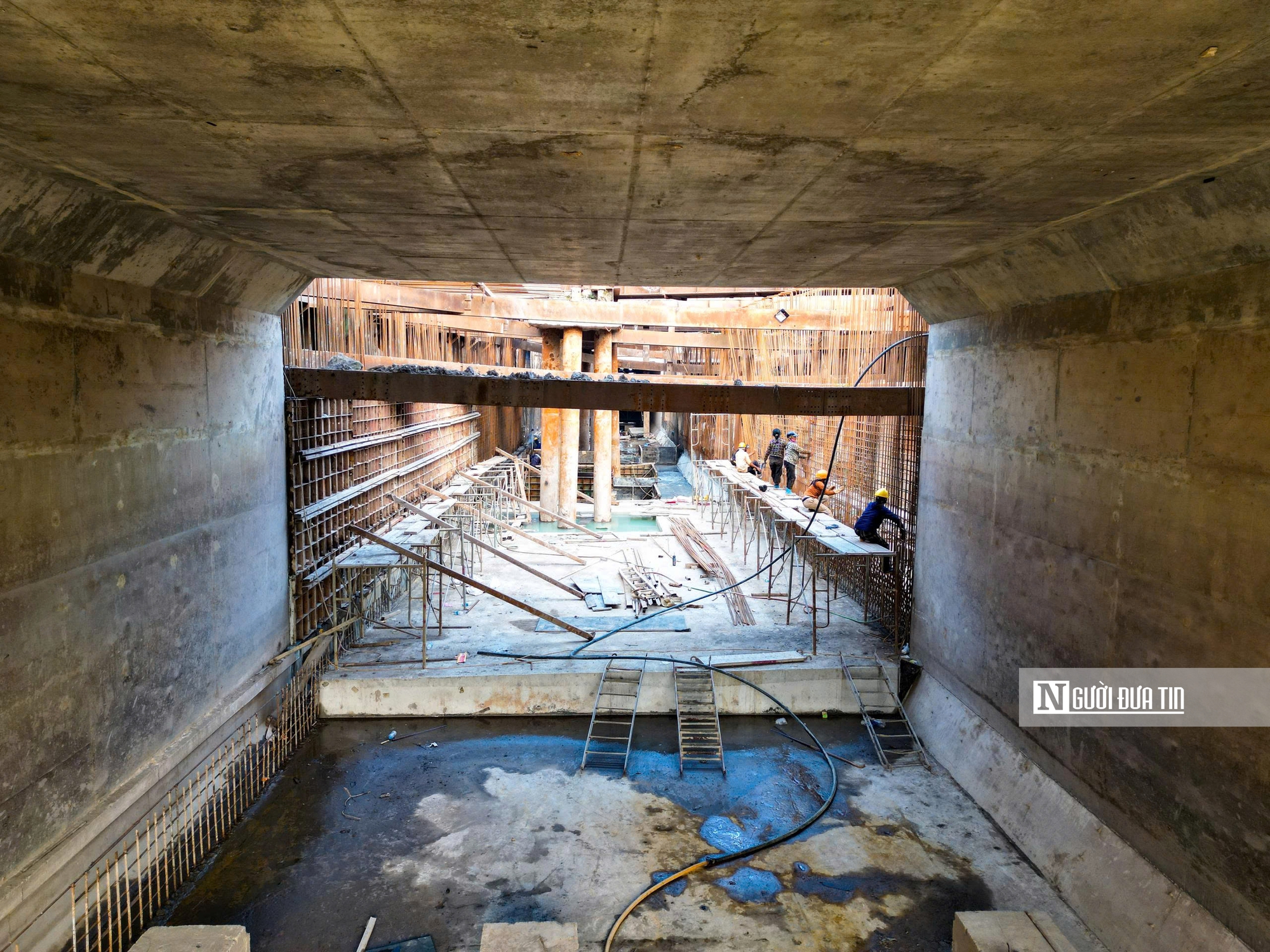 Cận cảnh ‘đại công trình’ hầm chui Kim Đồng – Giải Phóng sau gần 3 năm thi công - Ảnh 13.