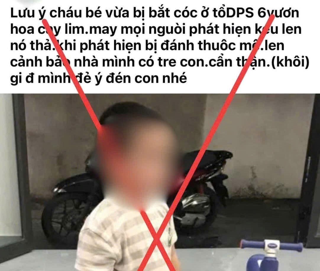 Xử lý trường hợp đăng thông tin sai sự thật về vụ “bắt cóc trẻ em”- Ảnh 1. Xử lý trường hợp đăng thông tin sai sự thật về vụ “bắt cóc trẻ em”- Ảnh 1.