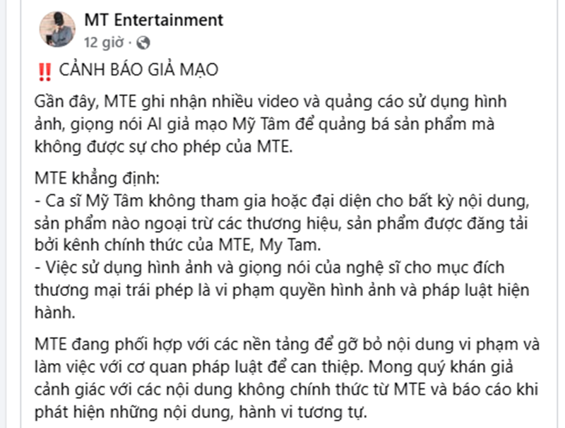 Ca sĩ Mỹ Tâm bất ngờ đưa ra cảnh báo khẩn giữa đêm - Ảnh 2.