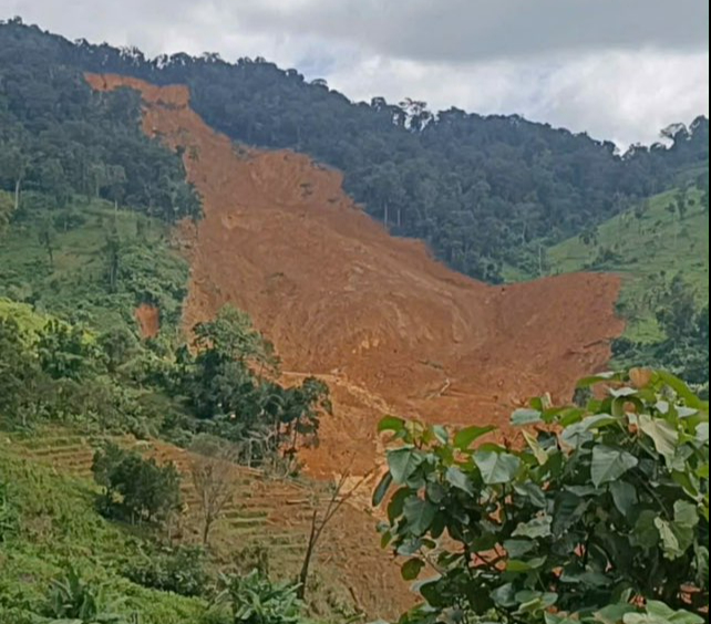 Đà Nẵng: Di dời 665 người dân sau khi quả đồi bất ngờ sạt lở, nghi vùi lấp 3 người- Ảnh 1. Đà Nẵng: Di dời 665 người dân sau khi quả đồi bất ngờ sạt lở, nghi vùi lấp 3 người- Ảnh 1.