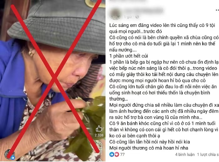 Sự thật về thông tin cụ bà nhịn đói nhiều ngày giữa mưa lũ ở Đà Nẵng- Ảnh 1.