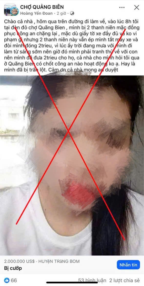 Đăng tin không đúng sự thật để câu like bán hàng, cô gái bị phạt 7,5 triệu đồng - Ảnh 1.