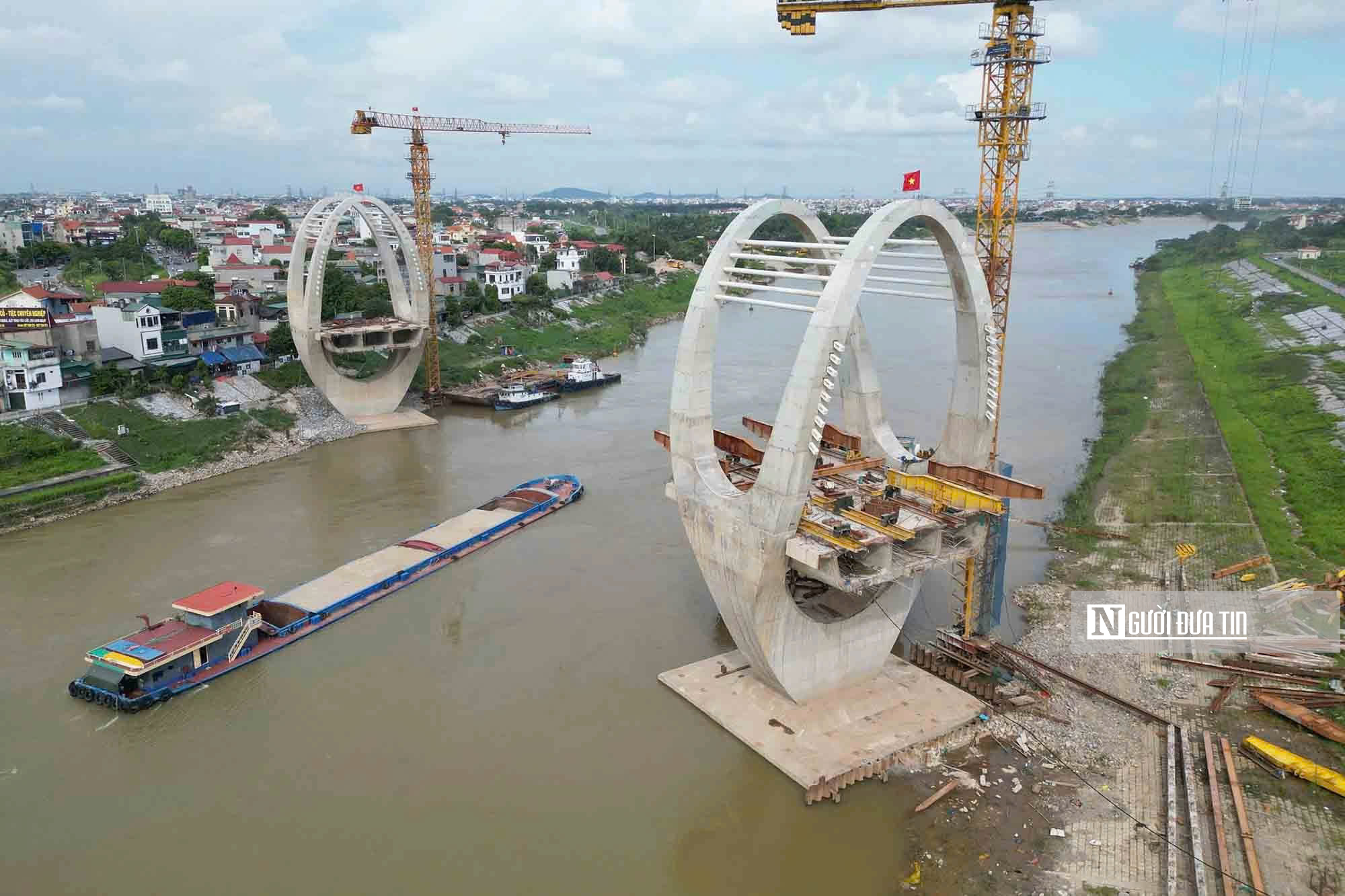 Dự &aacute;n cầu Đuống tiếp tục chậm tiến độ, l&ugrave;i thời điểm c&aacute;n đ&iacute;ch sang năm sau - Ảnh 1.