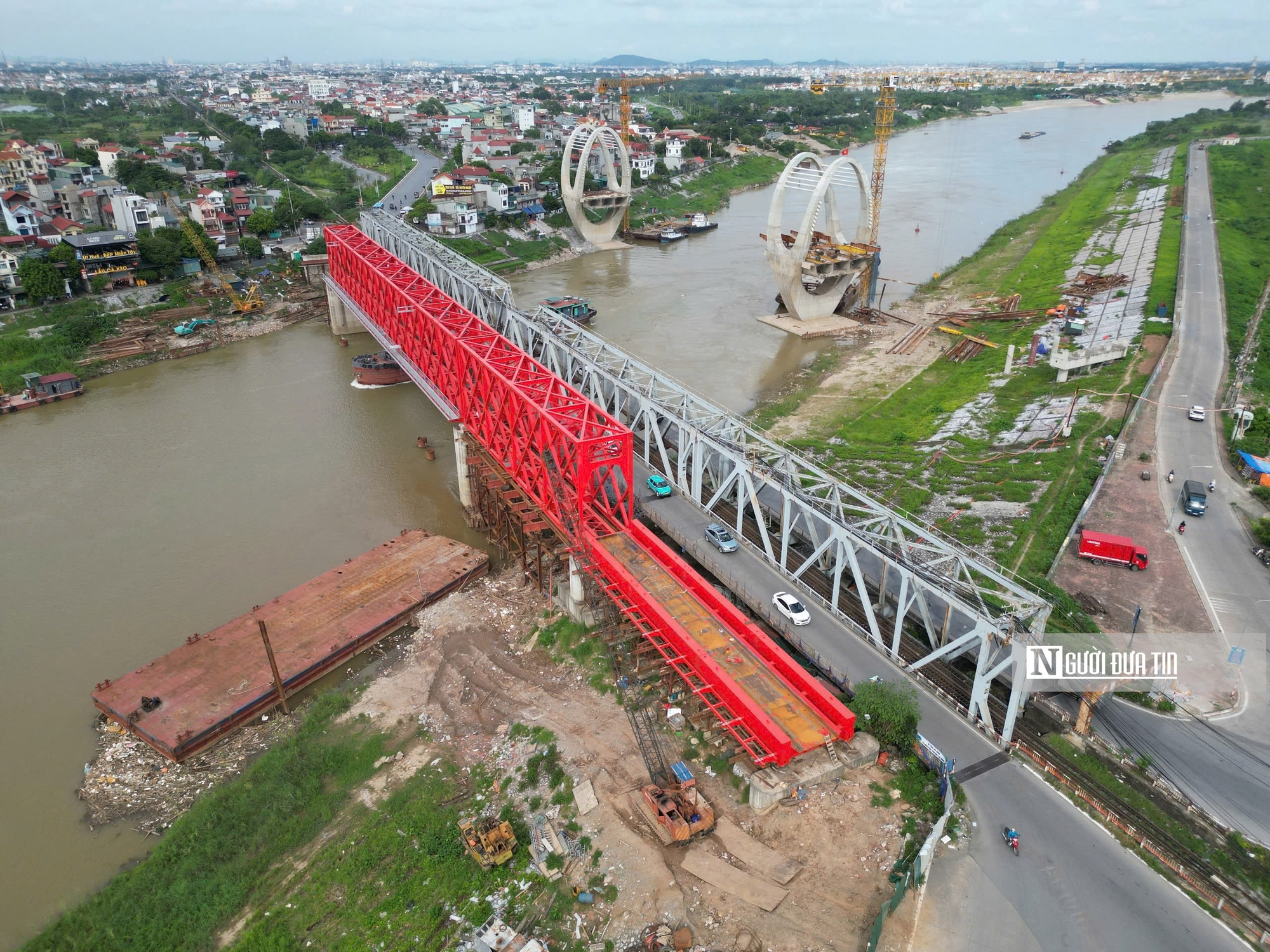 Dự &aacute;n cầu Đuống tiếp tục chậm tiến độ, l&ugrave;i thời điểm c&aacute;n đ&iacute;ch sang năm sau - Ảnh 2.