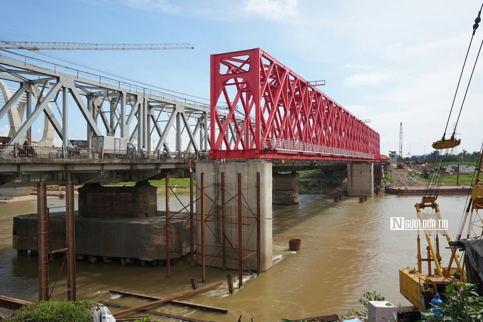 Dự &aacute;n cầu Đuống tiếp tục chậm tiến độ, l&ugrave;i thời điểm c&aacute;n đ&iacute;ch sang năm sau - Ảnh 6.