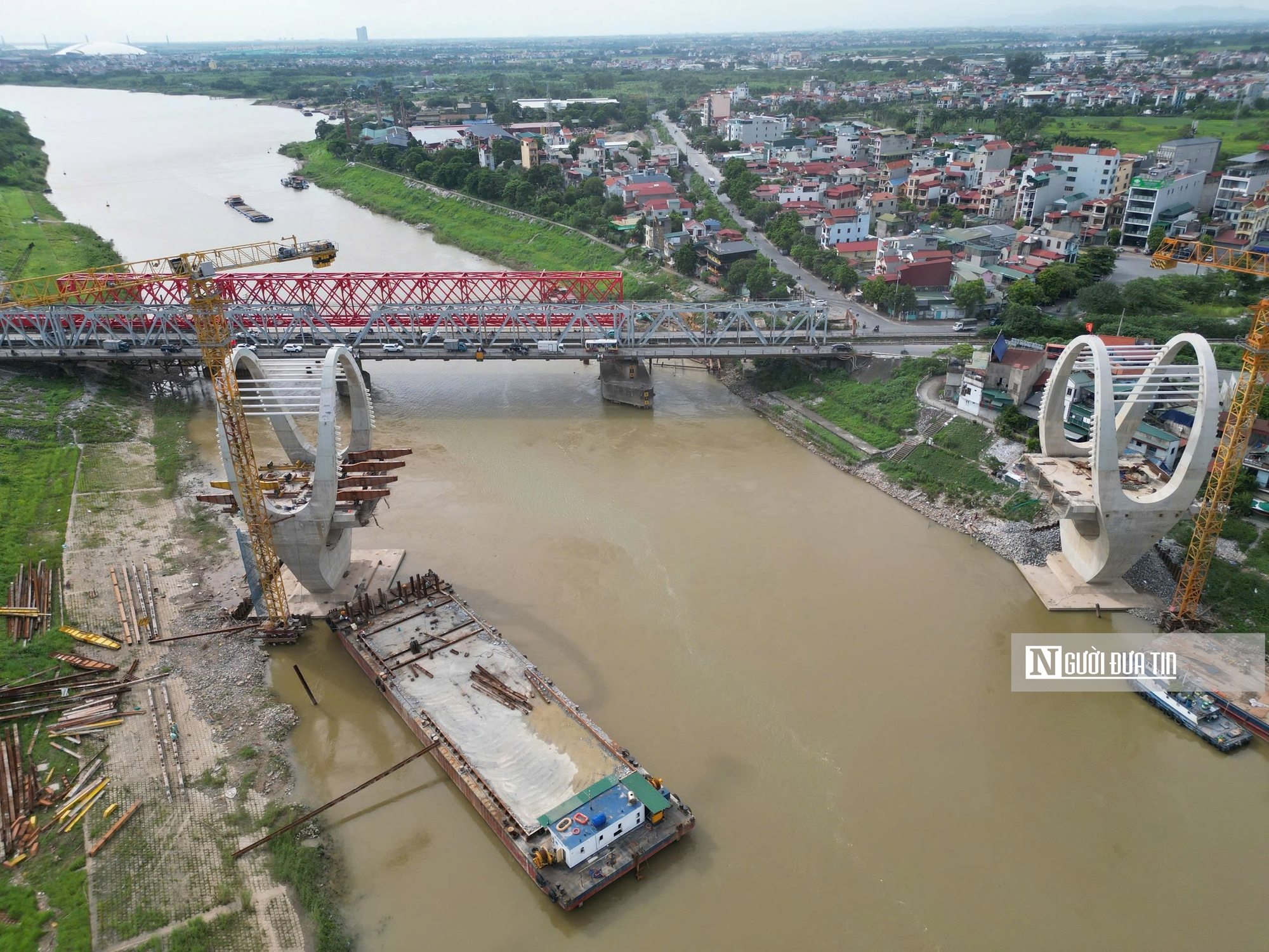 Dự &aacute;n cầu Đuống tiếp tục chậm tiến độ, l&ugrave;i thời điểm c&aacute;n đ&iacute;ch sang năm sau - Ảnh 7.