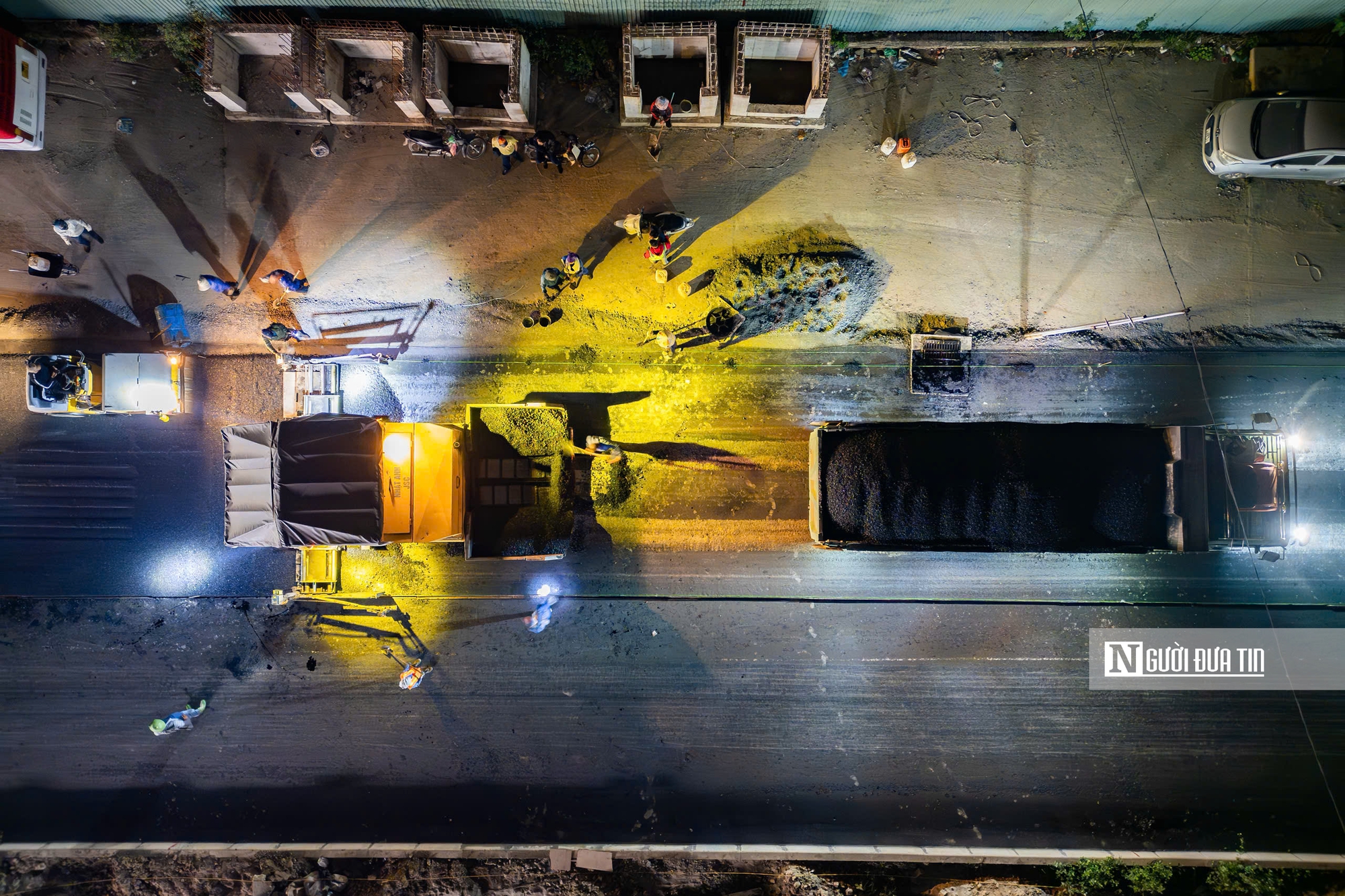 Hà Nội: Nhộn nhịp trên công trường đường nghìn tỷ thi công xuyên đêm- Ảnh 9.