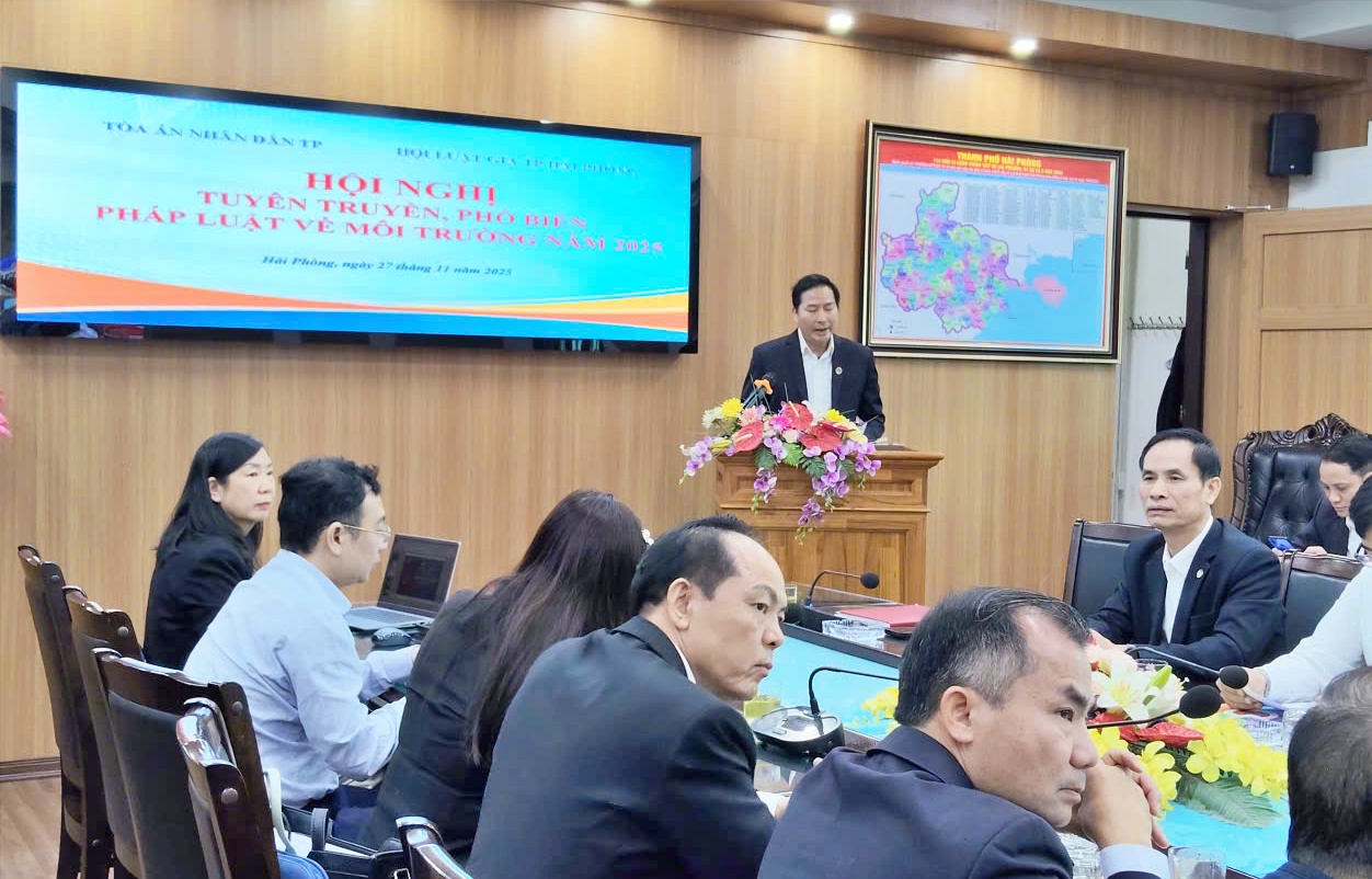 Hội Luật gia Tp.Hải Phòng tăng cường phổ biến pháp luật về môi trường trong hệ thống toà án- Ảnh 1.