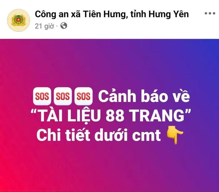 Công an cảnh báo khẩn về việc phát tán "tài liệu 88 trang" độc hại - Ảnh 1.