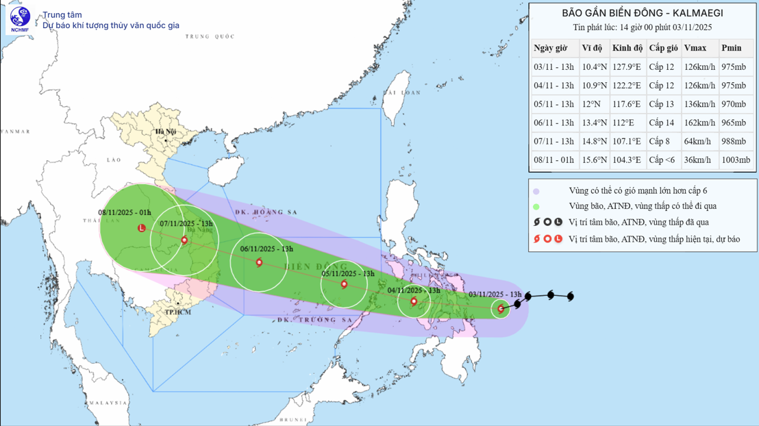 Bão Kalmaegi "mạnh lên từng ngày" - Ảnh 1.