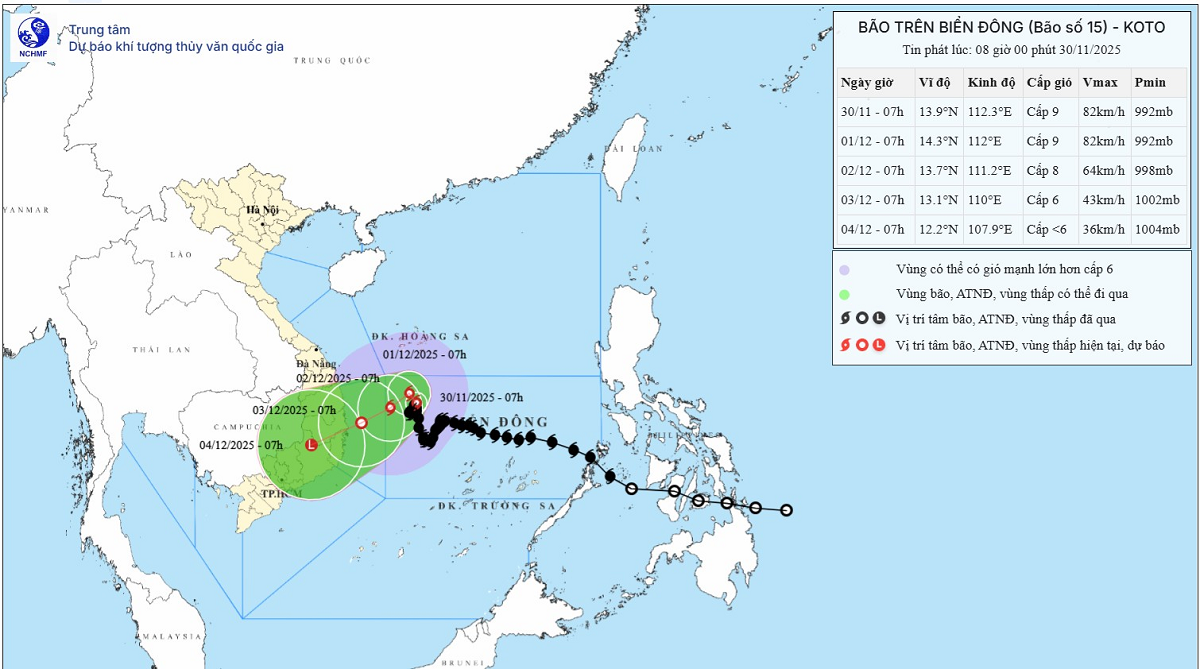 Bão số 15 Koto hướng đi "dị thường", di chuyển rất chậm - Ảnh 1.