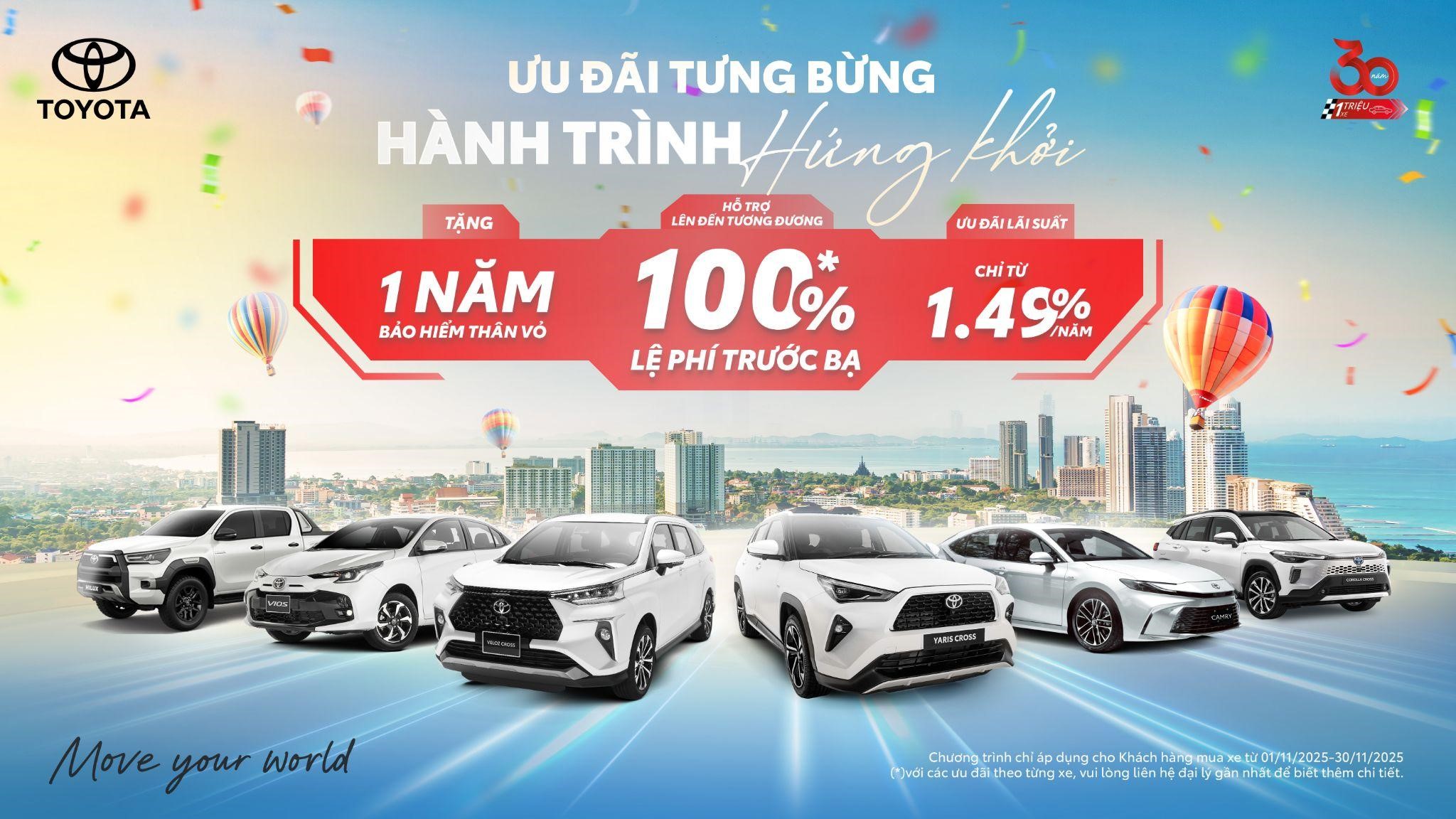 Tưng bừng lễ hội, Toyota tung loạt ưu đãi, giúp khách hàng tiết kiệm hơn 150 triệu đồng khi mua xe - Ảnh 1.