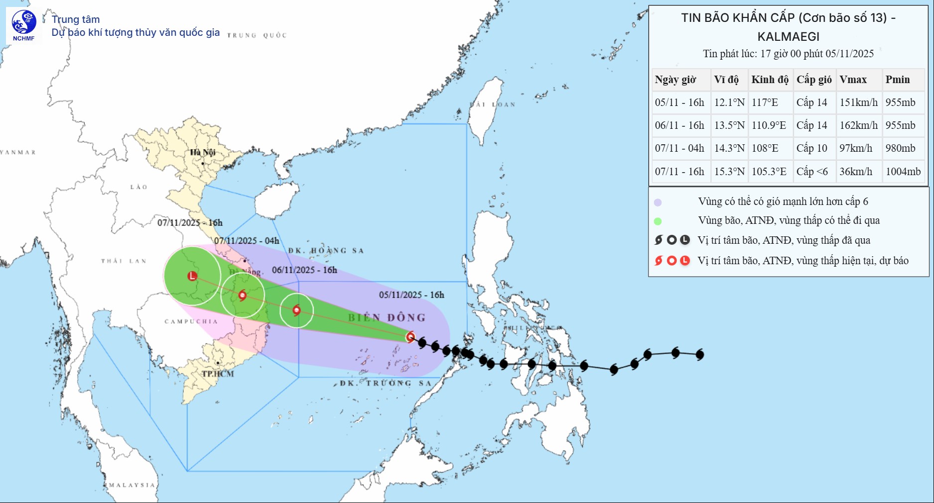 Dự báo thời gian bão số 13 Kalmaegi gây mưa to gió mạnh nhất- Ảnh 1.