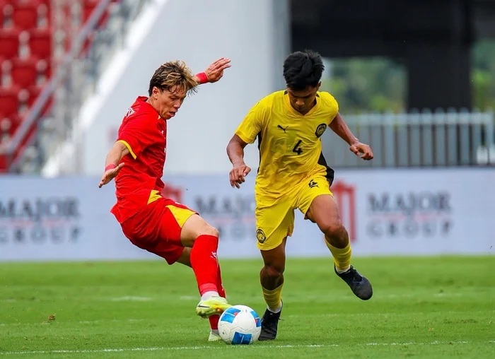 Thắng thuyết phục U22 Malaysia, U22 Việt Nam vào bán kết SEA Games 33 - Ảnh 1. Thắng thuyết phục U22 Malaysia, U22 Việt Nam vào bán kết SEA Games 33 - Ảnh 1.