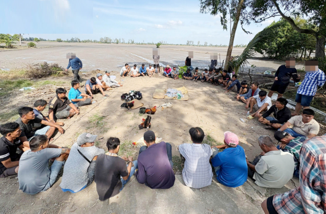 Triệt phá trường gà, tạm giữ 23 đối tượng - Ảnh 1.