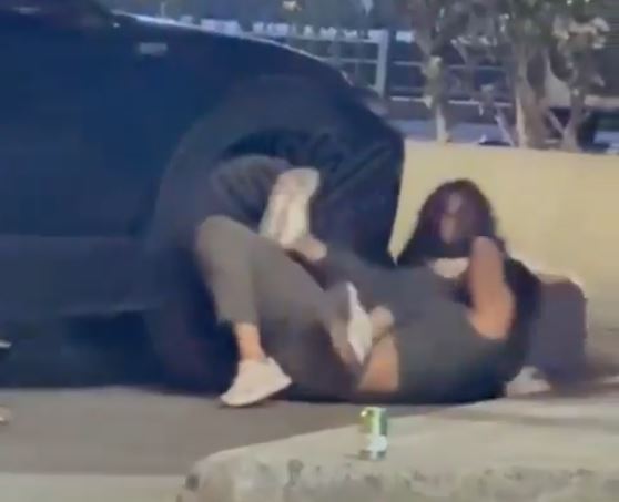 Hai người phụ nữ lao vào đánh nhau dữ dội trên phố - Ảnh 1.