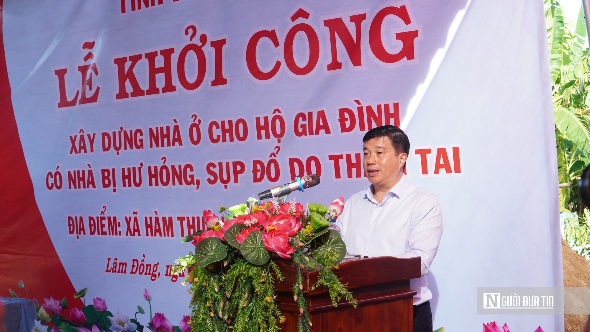 Trưởng Ban Nội chính Trung ương dự Lễ Khởi công xây nhà cho người dân vùng lũ ở Lâm Đồng - Ảnh 6.