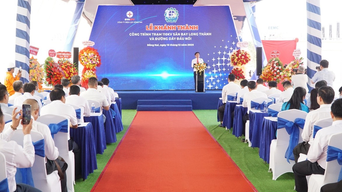 Khánh thành Trạm biến áp 110kV sân bay Long Thành và đường dây đấu nối cấp điện cho sân bay lớn nhất cả nước - Ảnh 1.
