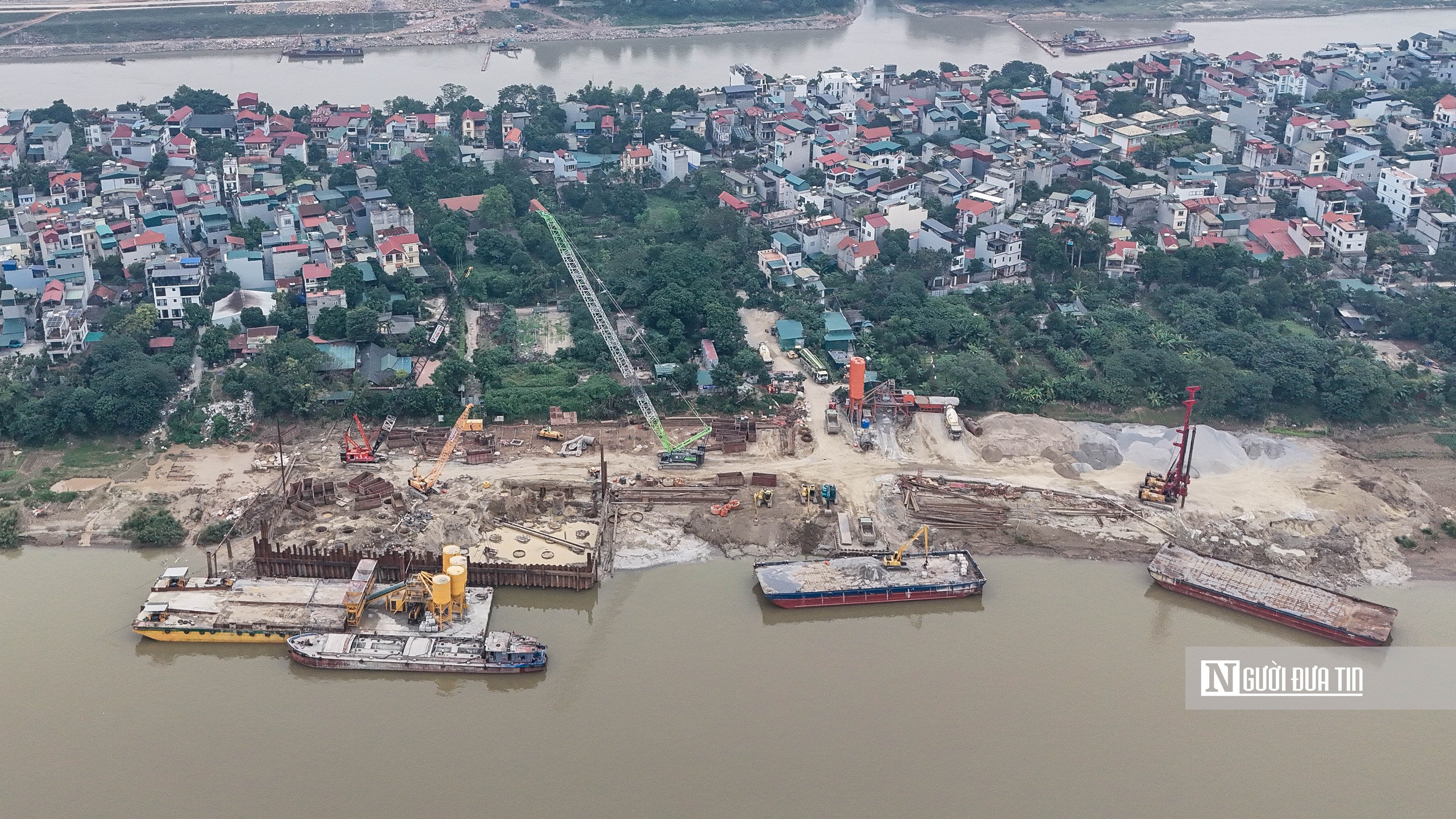 H&agrave; Nội: To&agrave;n cảnh cầu Tứ Li&ecirc;n sau nửa năm thi c&ocirc;ng - Ảnh 6.