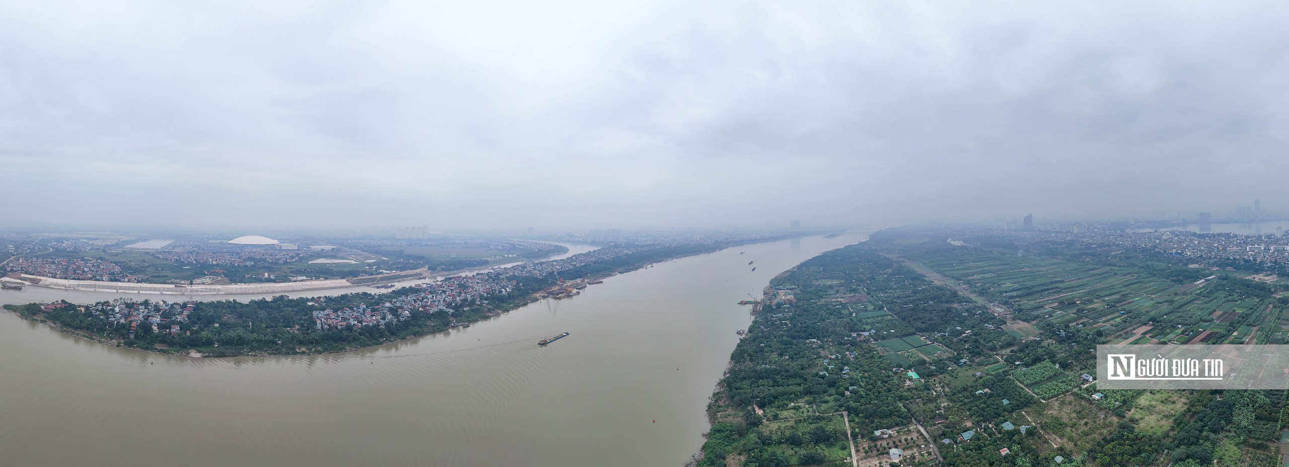 H&agrave; Nội: To&agrave;n cảnh cầu Tứ Li&ecirc;n sau nửa năm thi c&ocirc;ng - Ảnh 1.