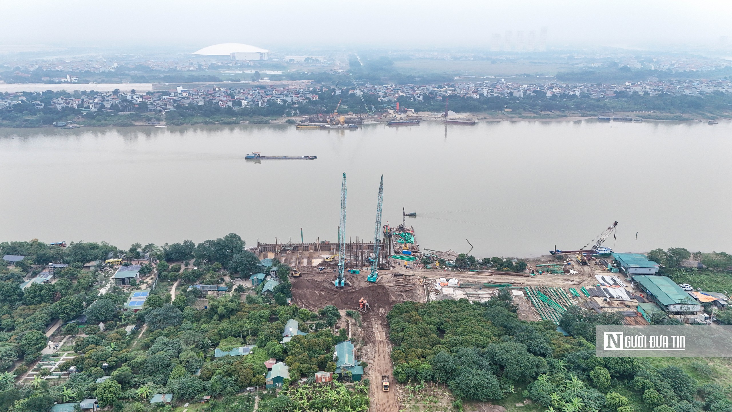 H&agrave; Nội: To&agrave;n cảnh cầu Tứ Li&ecirc;n sau nửa năm thi c&ocirc;ng - Ảnh 3.