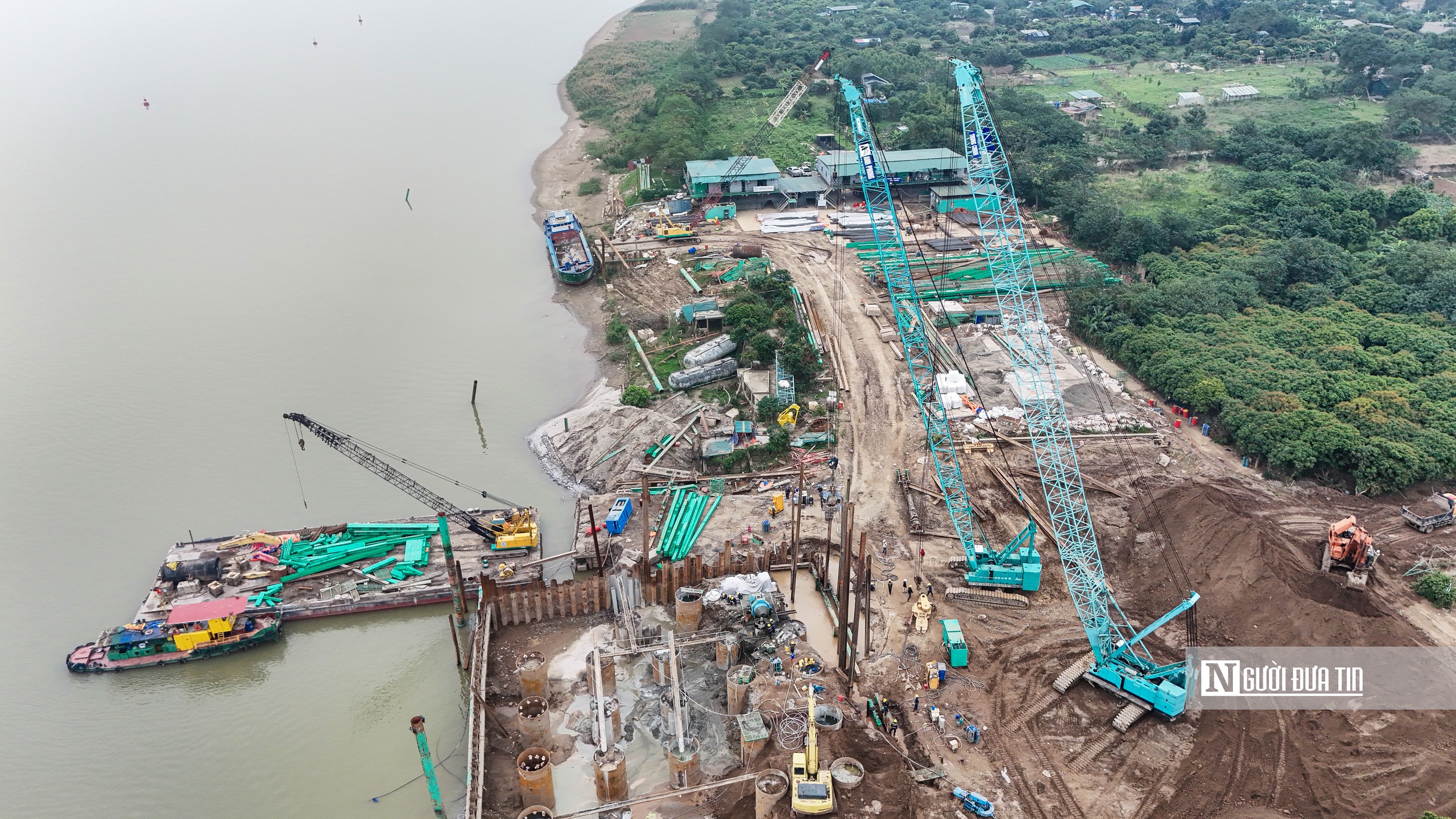 H&agrave; Nội: To&agrave;n cảnh cầu Tứ Li&ecirc;n sau nửa năm thi c&ocirc;ng - Ảnh 9.