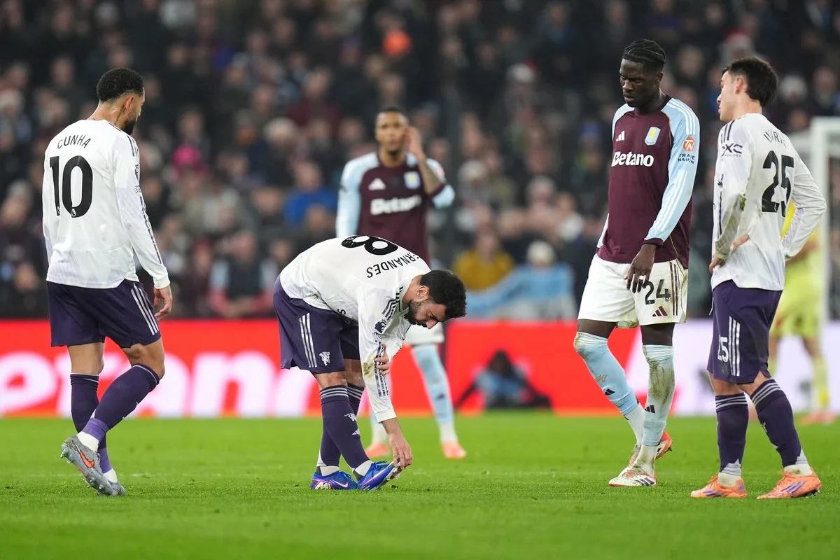 HLV Amorim báo tin xấu về Bruno Fernandes sau thất bại trước Aston Villa - Ảnh 2.