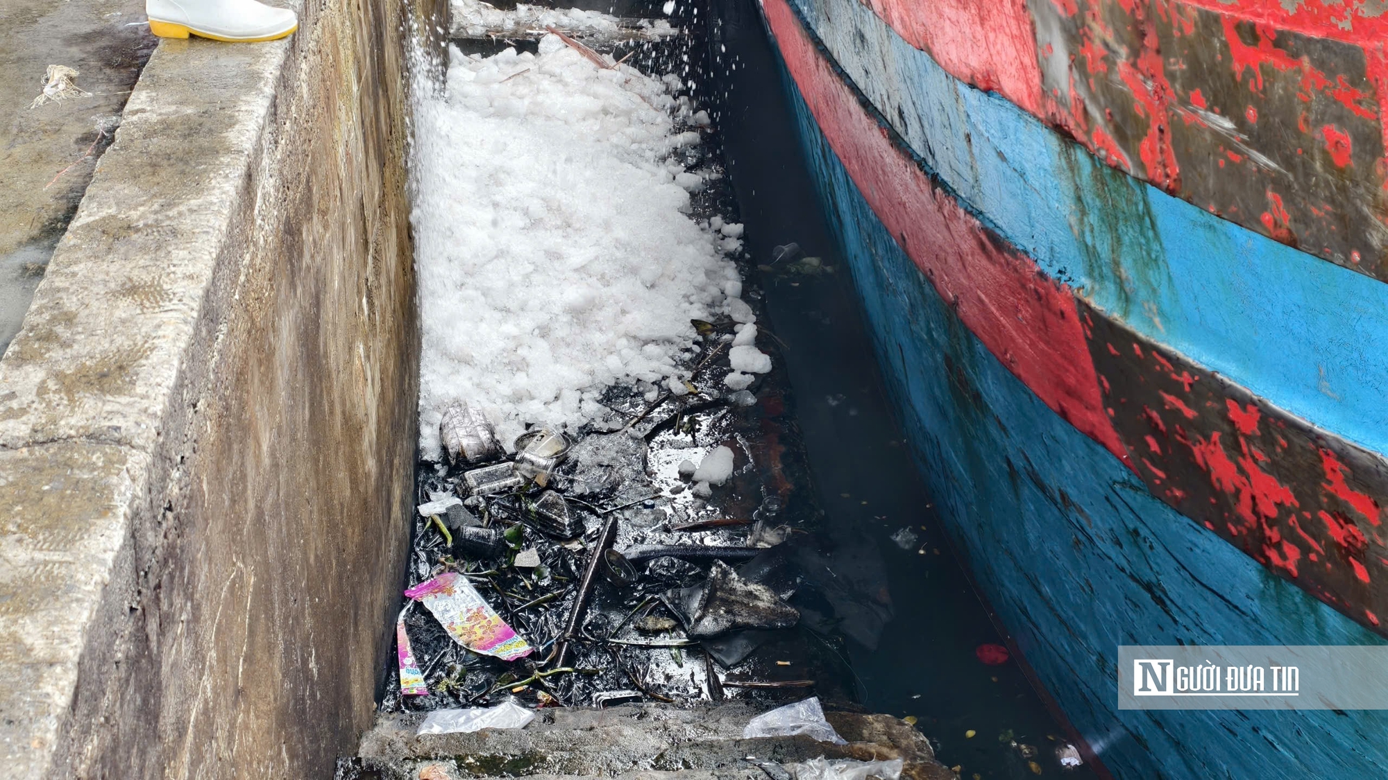 Hệ thống xử l&yacute; nước thải c&aacute;c cảng c&aacute; ở Quảng Ng&atilde;i hoạt động cầm chừng, người d&acirc;n lo &ocirc; nhiễm- Ảnh 3.