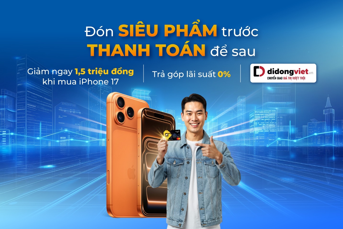 Giảm ngay 1,5 triệu đồng khi mua trả góp iPhone 17 bằng thẻ tín dụng PVcomBank - Ảnh 1.