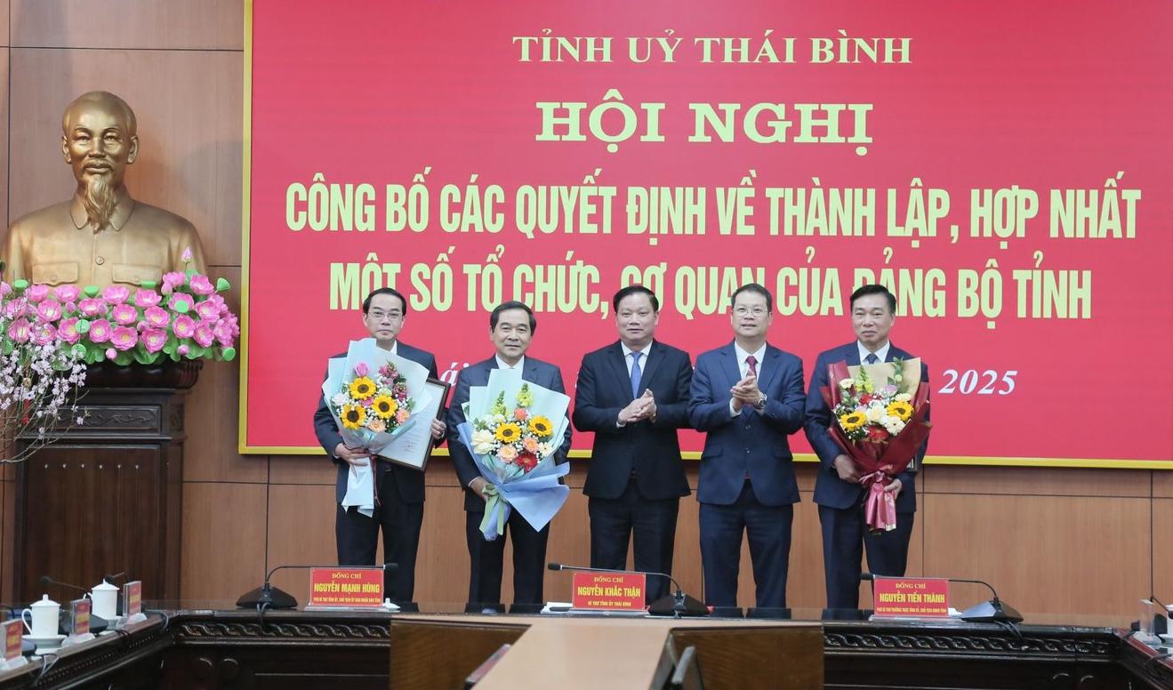 Thái Bình thành lập 2 Đảng bộ mới, hợp nhất Ban Tuyên giáo và Ban Dân vận
- Ảnh 1.