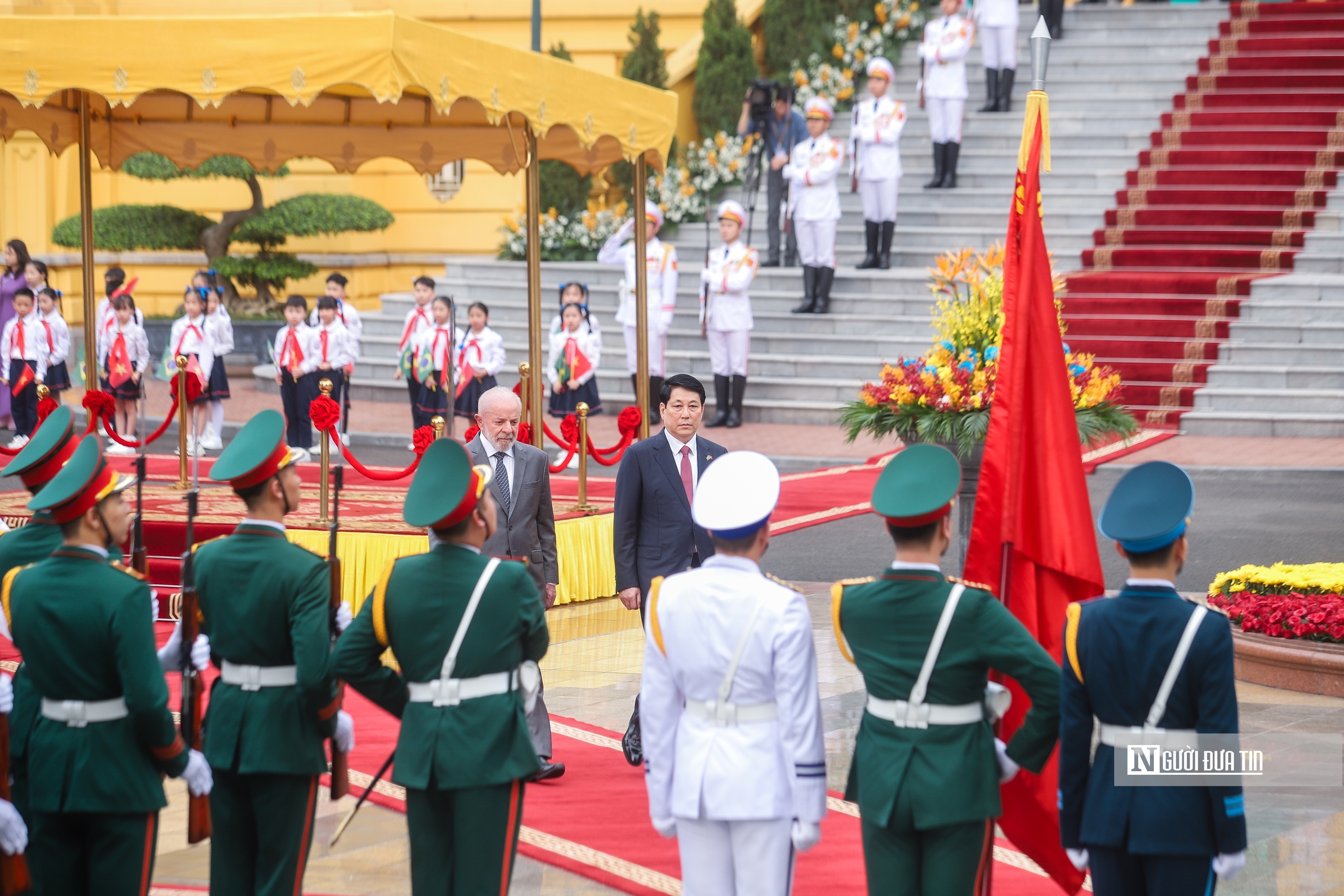 Chủ tịch nước Lương Cường chủ trì lễ đón Tổng thống Brazil- Ảnh 8.