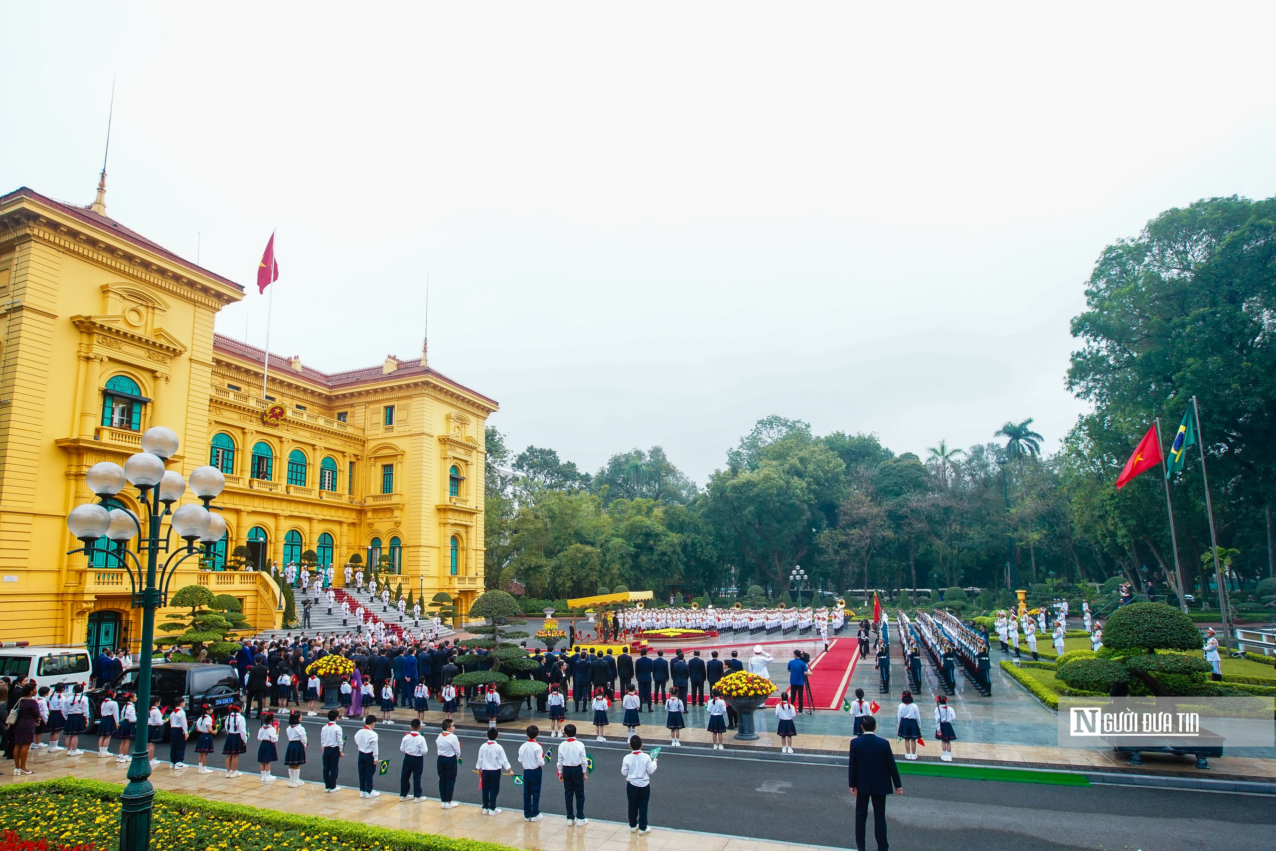 Chủ tịch nước Lương Cường chủ trì lễ đón Tổng thống Brazil- Ảnh 5.