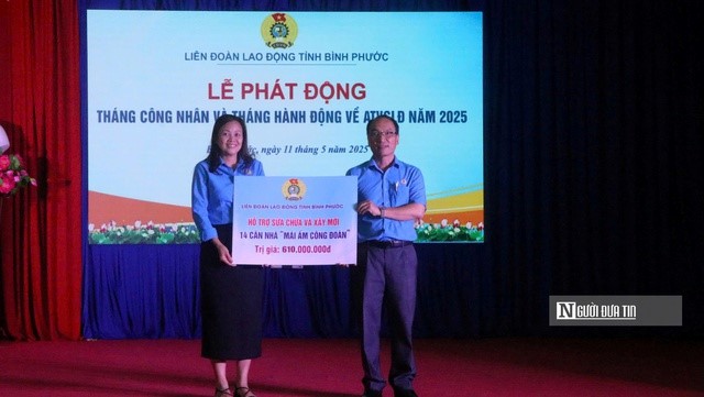 Bình Phước: Phát động Tháng Công nhân - Tháng hành động về an toàn vệ sinh lao động năm 2025- Ảnh 4. Bình Phước: Phát động Tháng Công nhân - Tháng hành động về an toàn vệ sinh lao động năm 2025- Ảnh 4.