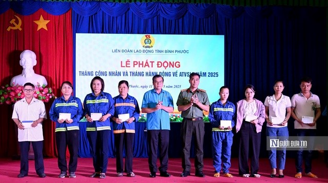 Bình Phước: Phát động Tháng Công nhân - Tháng hành động về an toàn vệ sinh lao động năm 2025- Ảnh 9. Bình Phước: Phát động Tháng Công nhân - Tháng hành động về an toàn vệ sinh lao động năm 2025- Ảnh 9.