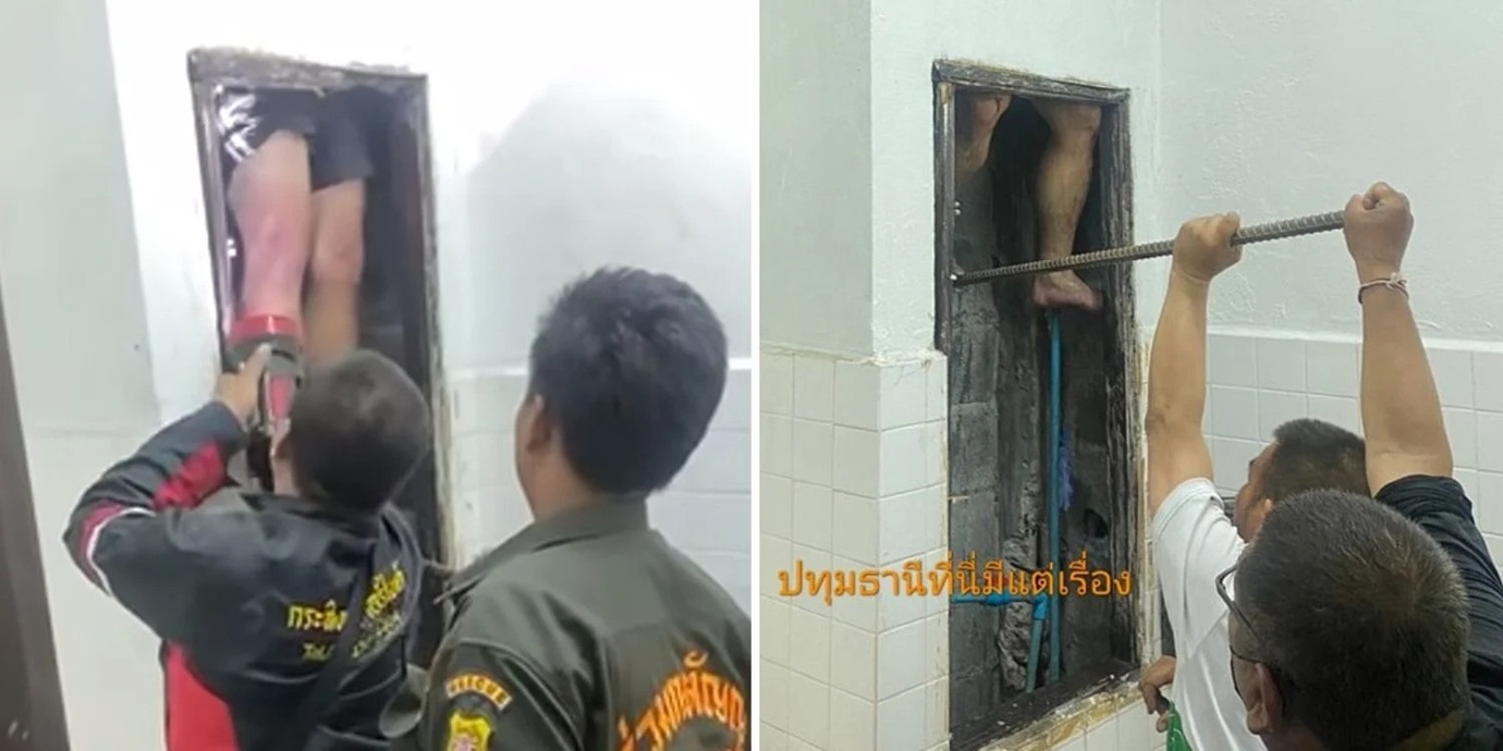 Đi ăn trộm, bị kẹt trong ống thoát nước tên trộm la hét cầu cứu và cái kết- Ảnh 1. Đi ăn trộm, bị kẹt trong ống thoát nước tên trộm la hét cầu cứu và cái kết- Ảnh 1.