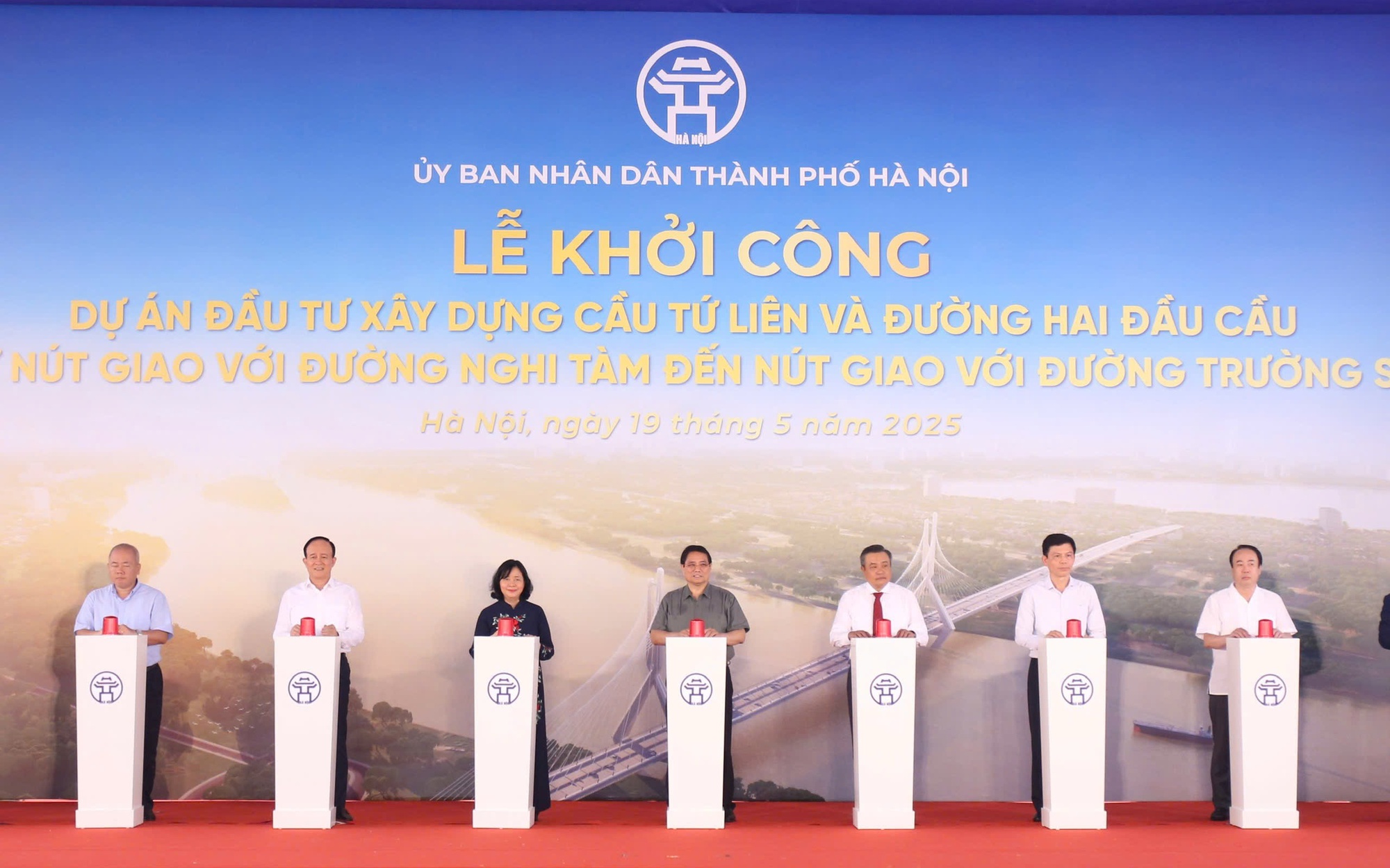Hà Nội chính thức khởi công cầu Tứ Liên gần 20.000 tỷ đồng